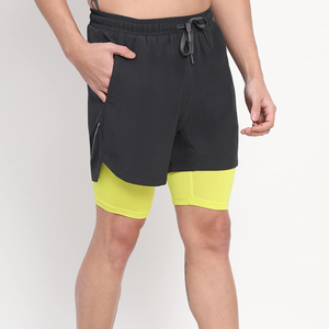 <b>Men</b>’s Outdoor Running Double <b>Shorts</b> Breathable Athletic <b>Shorts</b> with Built-in <b>Compression</b> - Product Image 4