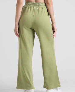 กางเกงขายส่งผ้าฝ้าย 100% กางเกงผู้หญิงทรงหลวมแบบสั่งทำพิเศษ กางเกงวอร์มขาบานทรงลำลอง กางเกงวอร์มผู้หญิงแบบซักพิเศษ - Product Image 6