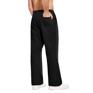 Nouveau style tendance : Pantalon de survêtement décontracté en laine pour homme, taille haute avec cordon de serrage, service OEM personnalisé - Product Image 4