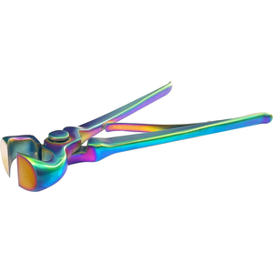 10'' Veterinary Hoof Nippers Rainbow Plasma Coated Stainless Steel Pre Loaded Spring Horseshoeing Trimmer Farrier Tools SURGICAL - Product Image 3
