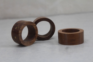 Handmade <b>Walnut</b> Wood Napkin Ring with Brass Inlay Eco-Friendly Round Wooden Napkin Holder Luxury <b>Table</b> Decor Wholesale Supply - Product Image 6