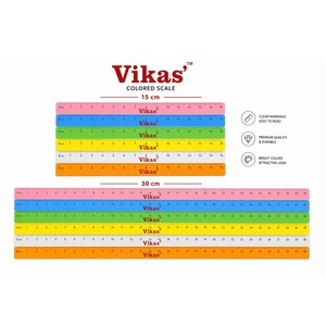 Regla de colores de alta demanda para estudiantes, dibujo, medición y uso en oficina, disponible a un precio asequible. - Product Image 1