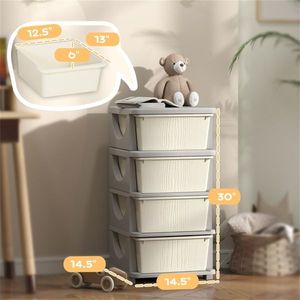 Clothes & Toy Cubby Storage Plastic Drawers & Carts Multi-Purpose Storage Solution - Product Image 4