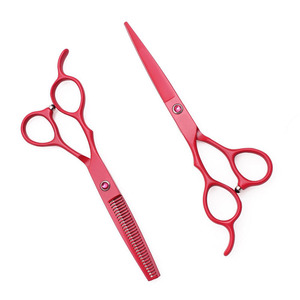 Juego de Tijeras Profesionales para Adelgazar el Cabello, Hoja de Acero Inoxidable, Mango de Plástico, para Diestros, Mango Largo, Color Blanco, Embalaje Personalizado - Product Image 4