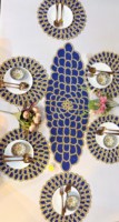Sets de table brodés perlés faits main de luxe pour mariages, événements et décoration intérieure