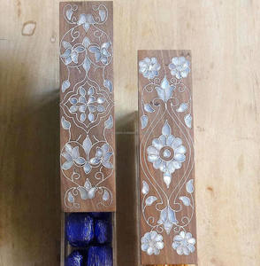 Caja de almacenamiento de acrílico con forma de rectángulo de alta calidad, caja de almacenamiento de exhibición de dulces de postre de madera perla madre - Product Image 3