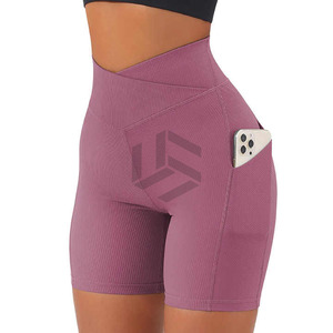 Shorts Deportivos de Cintura Alta para Mujer, Transpirables, de Secado Rápido, con Efecto Levanta Glúteos, Estampados, para Gimnasio y Yoga - Product Image 1