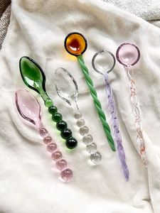 Cuillère et fourchette à salade en résine, style vintage, écologiques, durables, à long manche, accessoires de table pour les repas en famille et les dîners - Product Image 5