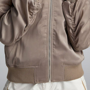 Breathable Nylon Zipper Up Street Wear Women Bomber <b>Jacket</b> <b>Crop</b> Top New Design Autumn Sportswear Outerwear Girls Bomber <b>Jackets</b> - Product Image 6