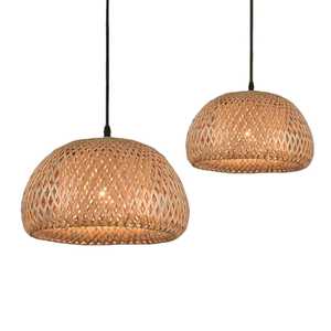 Wholesale Natural Bamboo Lampshade, Eco-Friendly Woven Pendant <b>Light</b> Soft Glow Ceiling Lamp <b>Cover</b> for Home Decor Made in Vietnam - Product Image 6