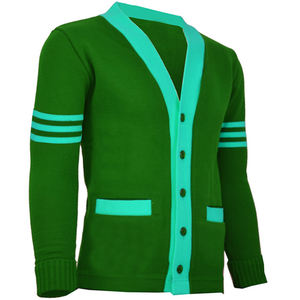 Pull en tricot épais anti-rides de haute qualité pour homme, en nylon/acrylique, avec logo personnalisé OEM ODM, col en V, manches longues - Product Image 2