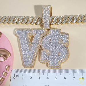 Iced Out Moissanite Diamond "45 " Pendant Necklace Luxury Statement Hip Hop Jewelry Collection - Product Image 5