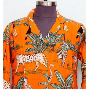 Nueva Camisa Larga de Tela con Estampado Personalizado, Cierre de Botones, Corte Holgado, Ropa de Dormir Cómoda, Túnica para Niñas - Product Image 3