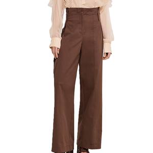 Pantalones Anchos Holgados para Mujer, Talla Grande, Cintura Alta, con Bolsillos, Pantalones Anchos de Pierna Ancha, Primavera Verano, Sólidos, Finos, Elegantes - Product Image 1