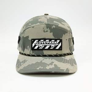 Gorra de Béisbol Snapback Impermeable de 7 Paneles con Camuflaje Ajustable, Parche Bordado Personalizado para Deportes al Aire Libre y Viajes, Venta al Por Mayor - Product Image 1