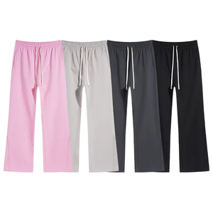 Pantalon de jogging unisexe multicolore à jambe droite pour hommes et femmes, décontracté, taille élastique avec cordon de serrage, confortable pour le quotidien, personnalisable - Product Image 4