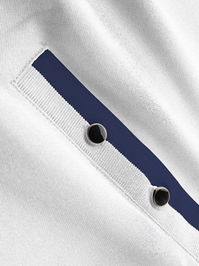 Men's Customizable White Cotton for Shirt Short Sleeve Customized Color Breathable Casual Front Logo Design Jersey Fabric - Product Image 4