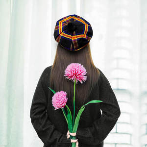 Sombrero Escocés Highland Tam o' Shanter Personalizado con Pompón de Lana, Diseño Arcoíris, Tartán, Gorro de Clan, Venta al Por Mayor - Product Image 5