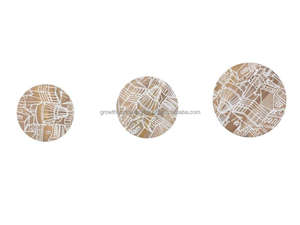 Juego de 3 Mesas Auxiliares Modernas de Madera de Mango, Mesas Decorativas para Sala de Estar, Mesas de Centro Contemporáneas para el Hogar 2026 - Product Image 5