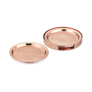 Round Brass Drink Coasters Set Wholesale Matte Gold Finish Metal Cup <b>Mats</b> Table Decoration For Hotel Restaurant <b>Bar</b> - Product Image 3