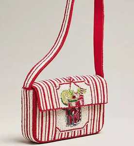 Sac à main bandoulière de créateur pour femme avec motif de perles radiales et style de soirée sophistiqué - Product Image 1