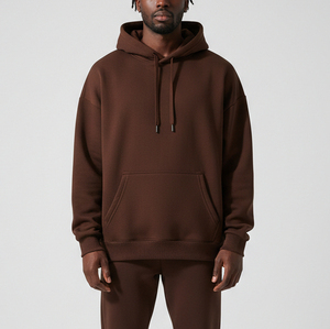 High Quality 100% Cotton Men's Oversized Fleece Pullover <b>Hoodies</b> <b>Plain</b> Dyed 2 Tone Embroidered Logo Eco-Friendly Stonewashed - Product Image 1