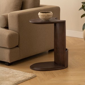 Table d'appoint Vandana Terra Elara 45x30 cm en bois Kenoly - Product Image 1