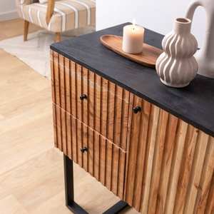 ตู้ไซด์บอร์ดทรงสูงรุ่นวันดานา เซเรโน โนวา ทำจากไม้กระถินเทศและโลหะ - Product Image 6