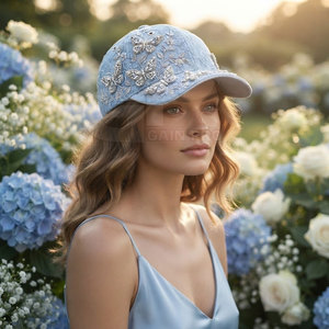 Gorra de Béisbol Clásica para Mujer con Encaje Delicado, Detalles de Bordado Floral, Correa, Accesorio Casual de Moda - Product Image 5