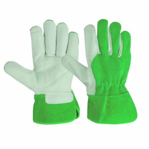 ถุงมือเชื่อมหนังวัวเสริมแรงและหนังแยกชั้น ทนไฟ ทนความร้อน สำหรับงานก่อสร้างและดับเพลิง - Product Image 2