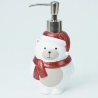 Distributeur de savon en résine écologique, accessoire rond pour ensembles de salle de bain à domicile et hôtel, fabriqué en AD
