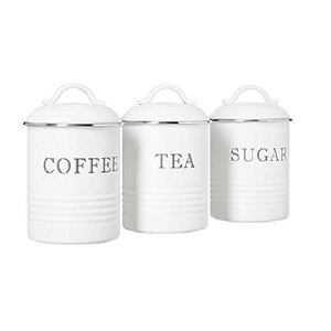 New Selling American Style Metal Food Storage Canister With Wood Lid Finished For Kitchen Ware Food Storage Canister - Product Image 1