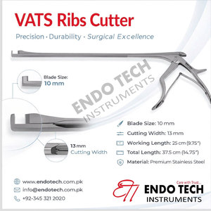 Cortador de Costillas para Toracoscopia VATS, Clase I, Instrumentos Quirúrgicos de la Mejor Calidad, Acero Inoxidable, 37.5cm, Instrumentos Manuales - Product Image 4