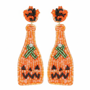 Boucles d'oreilles pendantes brodées à la main avec perles, très tendance, pour demoiselles d'honneur, soirées cocktails, cadeaux festifs, et clous d'oreilles tendance - Product Image 3