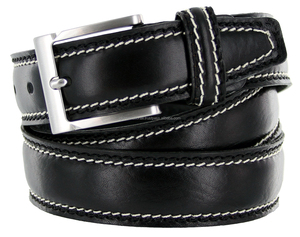 Cinturón de cuero genuino de moda hecho a medida para hombres cinturón informal de cuero de moda hecho a mano personalizado de alta calidad hebilla de latón - Product Image 4