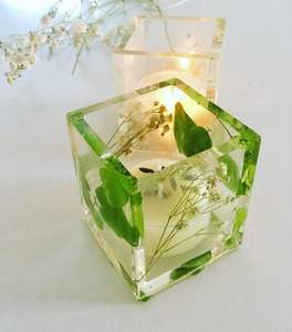 Ocean Theme Resin <b>Tealight</b> <b>Holder</b> With Natural Sea Shells Decorative Epoxy Resin Votive Candle <b>Holder</b> for Coastal Home Decor - Product Image 6