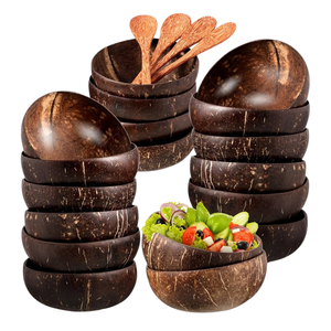 ชามมะพร้าวธรรมชาติ 100% ออร์แกนิค ทำจากเปลือกมะพร้าว เป็นมิตรต่อสิ่งแวดล้อม ชามเสิร์ฟทำมือสำหรับสลัด สมูทตี้ ของหวาน จากเวียดนาม - Product Image 1