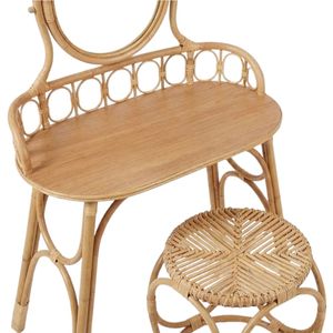 Ensemble de coiffeuse élégant en rotin tressé pour enfant, mobilier pour chambre d'enfant, prix usine, qualité économique, vente chaude, achat en gros - Product Image 2