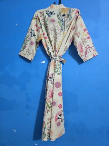 Vestido Maxi de Algodón de Lujo con Estampado Floral y Cuello en V, Kimono de Manga Corta para Mujer, Ropa Sexy para la Playa o el Salón, para Primavera y Verano - Product Image 5