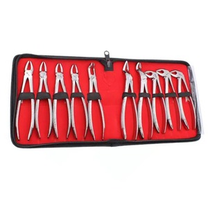 Kit d'instruments chirurgicaux professionnels en acier inoxydable pour l'extraction dentaire manuelle – Forceps et pinces pour 10 dents supérieures et inférieures - Product Image 2