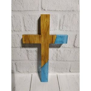 Placa Religiosa de Madera y Resina con Cruz, para la Devoción Cristiana - Product Image 6