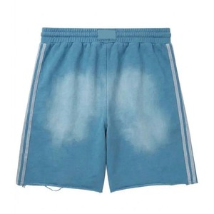 Shorts en jean délavé pour homme, taille mi-haute, coupe droite, décontracté, été, en coton, tissu respirant - Product Image 4