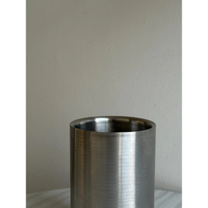 Seau à glace rond moderne en acier inoxydable à bas prix avec pince à glace et couvercle, pour bar, champagne et bière, sans poignée - Product Image 3