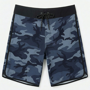 <b>Men's</b> Camouflage Print Polyester Board Shorts Quick Dry Breathable Eco-Friendly Anti-UV Drawstring Waist Swim <b>Trunks</b> Short - Product Image 5