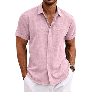 Men's Slim Casual Summer Long Sleeve <b>Button</b>-Up <b>Shirt</b> 100% Cotton Satin Fabric Large Size for Work - Product Image 4