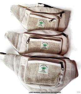 Cây gai dầu tự nhiên eo Money Bag Made in Nepal - Product Image 1