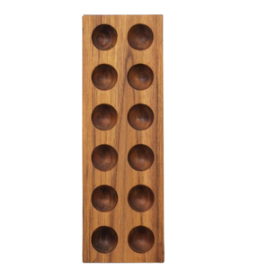 Solid Acacia Wood <b>Egg</b> Tray Rectangular <b>Egg</b> Holder Plate Kitchen Appliance Countertop Display <b>Storage</b> Rack <b>Egg</b> Trays - Product Image 5
