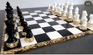 Luxury Resin <b>Chess</b> <b>Set</b> With Board And Resin Pieces Artistic Decorative Game Board For Home Interior Design - Product Image 4