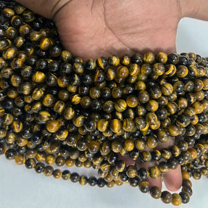 Perlas Amarillas de Grado AAA, Perlas de Piedras Preciosas Naturales para Hacer Joyas, Pulseras, Collares, Feng Shui, Piedra Curativa del Amor, Venta al por Mayor - Product Image 1