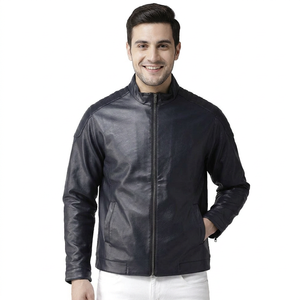 High Quality Leather Jacket Customized Logo Leather Jacket Fashion Clothing Leather Jacket For <b>Men</b> - Product Image 1